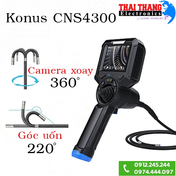 Camera nội soi buồng đốt xoay 360 KONUS CNS4300