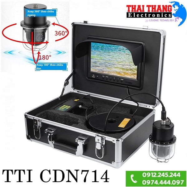 Camera dưới nước CDN714 quay 360 độ TTI Hàn Quốc