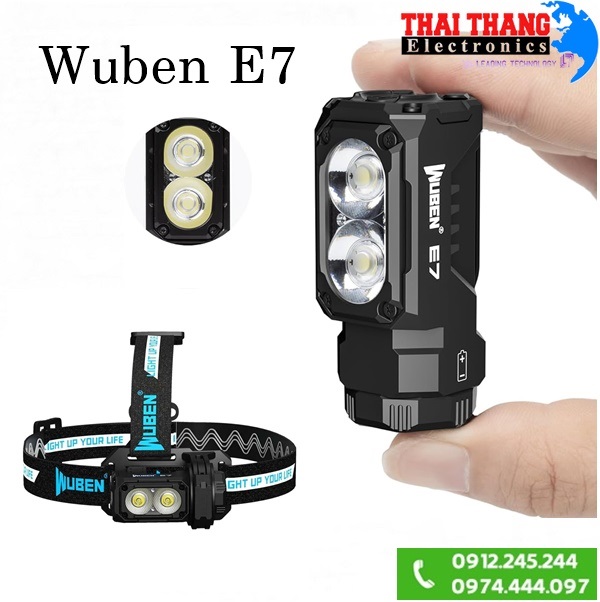Đèn pin đeo đầu WUBEN E7 1800 lumens