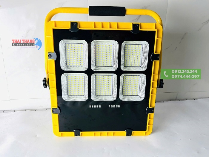 ĐÈN CÔNG TRƯỜNG CÔNG SUẤT CỰC LỚN 600W có pin sạc và pin năng lượng mặt trời WINNING LIGHT DCT2900