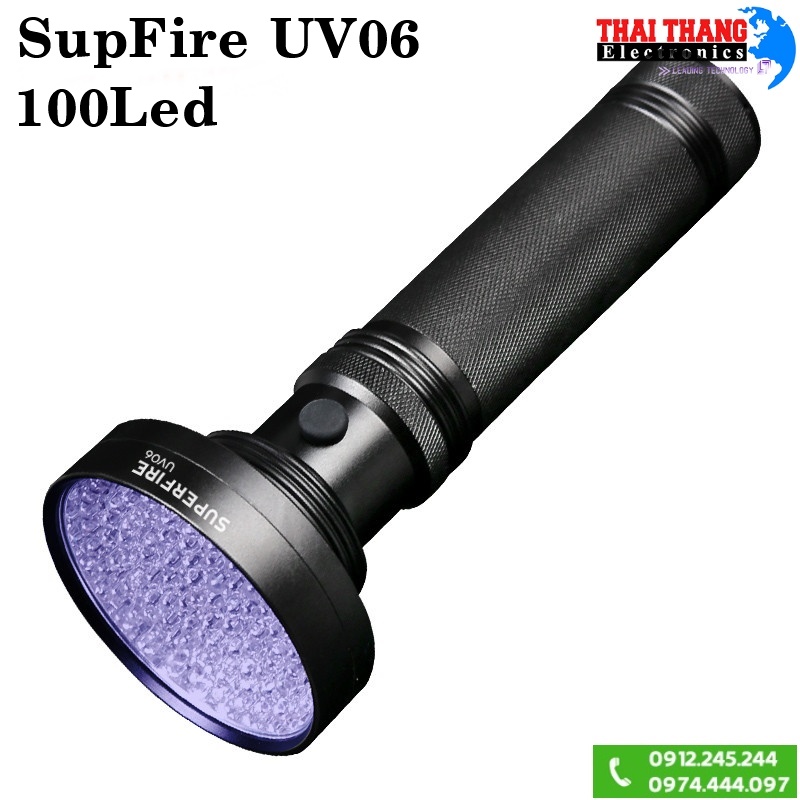 Đèn pin cực tím Supfire UV06 100 Led UV 395nm