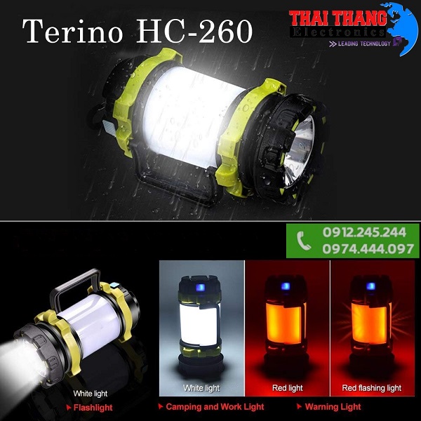 Đèn pin xách tay đi phượt, dã ngoại TERINO HC-260