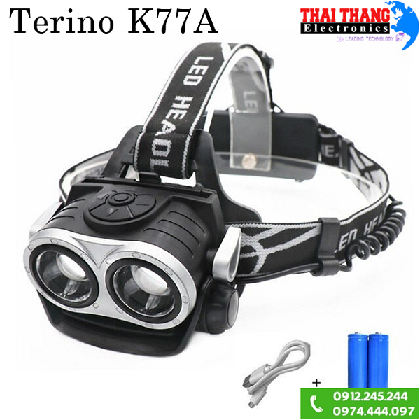 Đèn pin sạc choàng đầu siêu sáng TERINO K77A