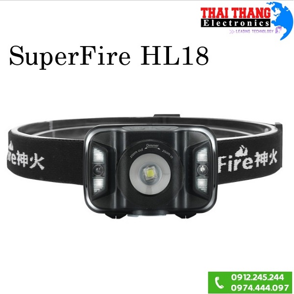 Đèn pin đeo đầu nhỏ gọn có zoom HL18