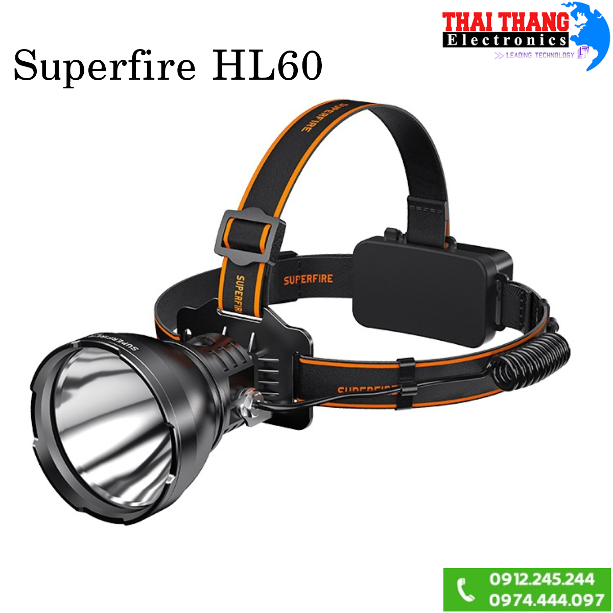 Đèn pin đeo đầu SUPERFIRE HL60 36W