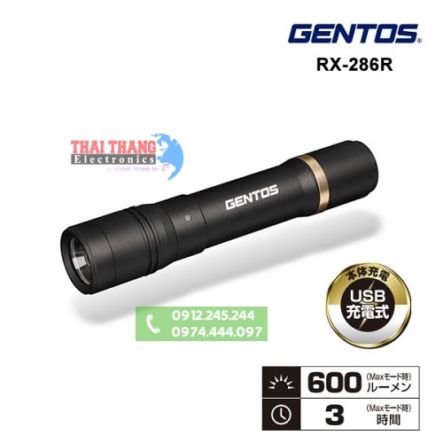 Đèn pin mini siêu sáng chính hãng Nhật Bản Gentos RX-286R