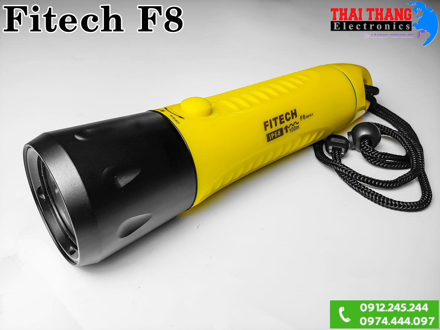 Đèn pin lặn chuyên dụng Fitech F8