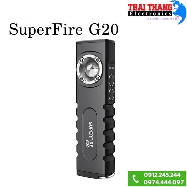 Đèn pin Superfire G20 2 Led và Laser 3 in 1