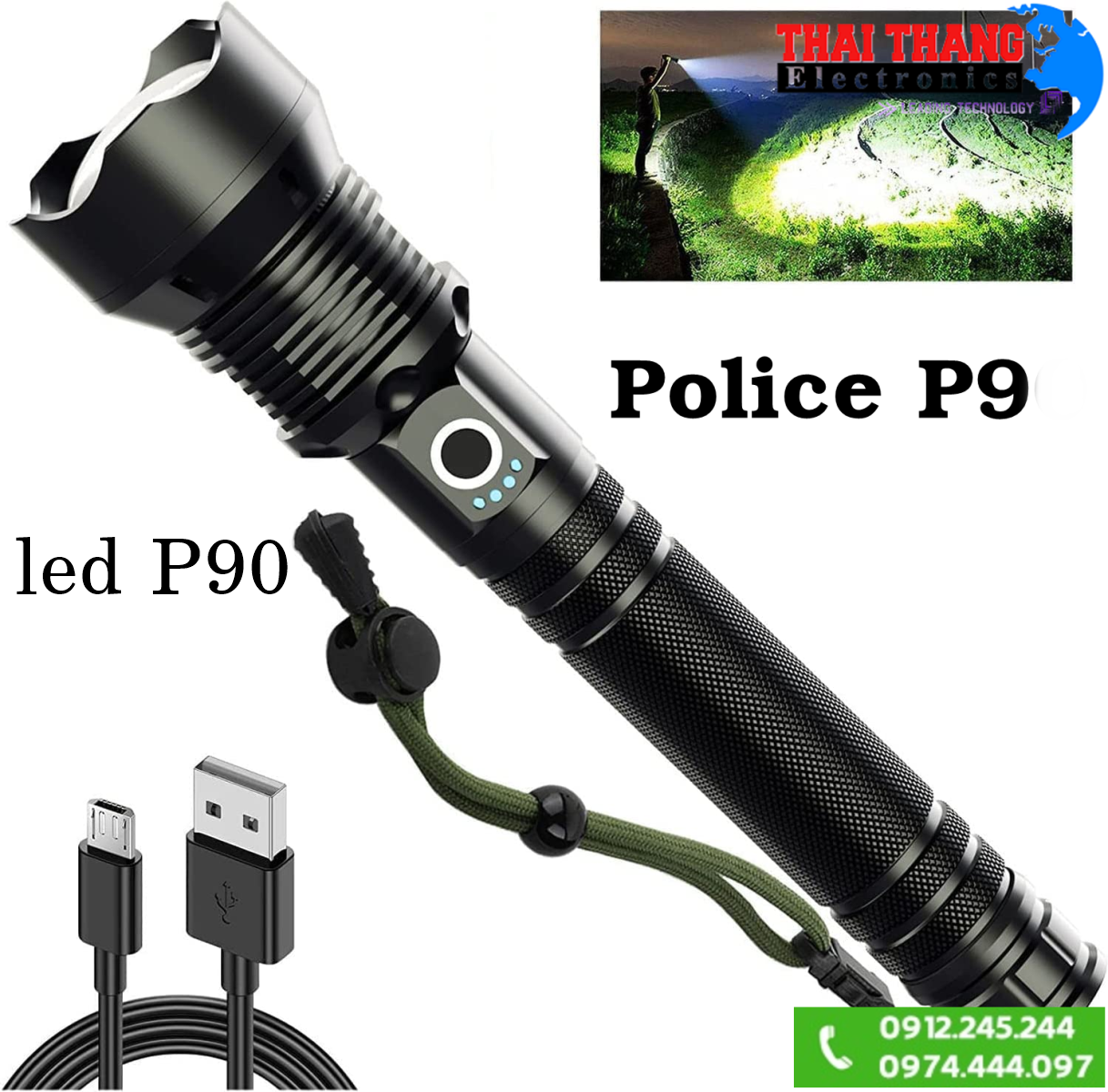 Đèn pin siêu sáng Police P9