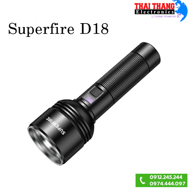 Đèn pin siêu sáng SuperFire D18 36W 3350Lm