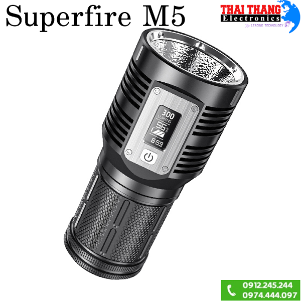 Đèn pin siêu sáng SuperFire M5 36W 3000Lm