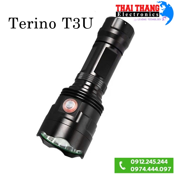 ĐÈN PIN SẠC ĐIỆN TERINO T3U 3 bóng siêu sáng xa 300m
