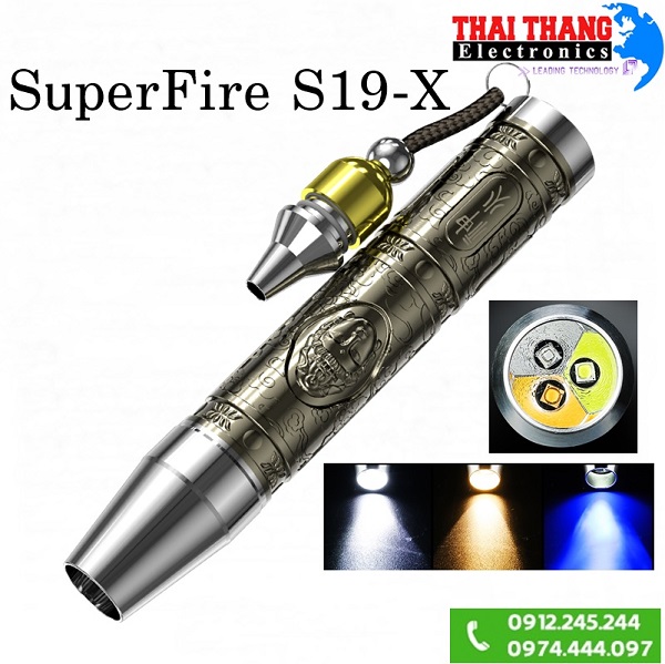 Đèn pin soi đá 3 led in 1 SuperFire S19-X