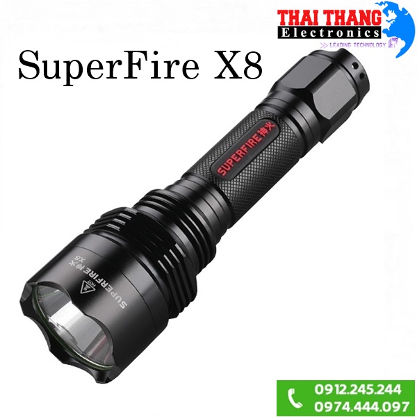 Đèn pin siêu sáng superfire x8