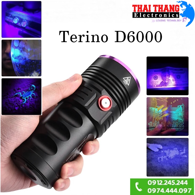 Đèn pin tia cực tím UV TERINO D6000 120w 365nm