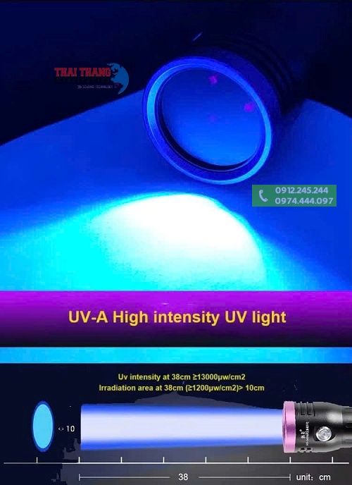 ĐÈN PIN UV CÔNG SUẤT CỰC LỚN 180W – 365nm WINNING LIGHT UV1700