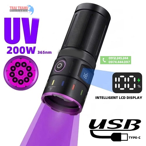 ĐÈN PIN UV CÔNG SUẤT CỰC LỚN 200W 365NM WINNING LIGHT UV1980