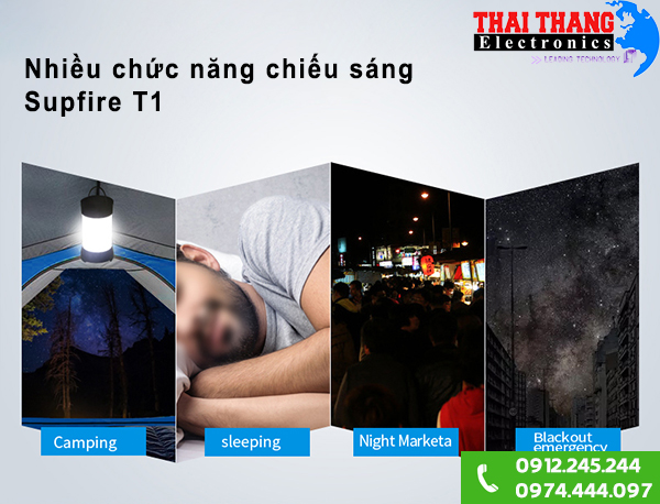 Đèn pin du lịch Supfire T1