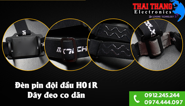 Đèn pin đội đầu chống nước H01R