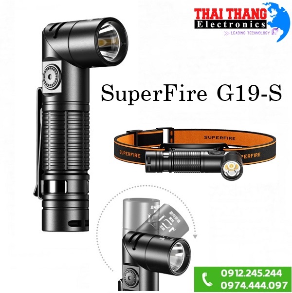 Đèn Pin xoay gập 90 độ SuperFire G19-S