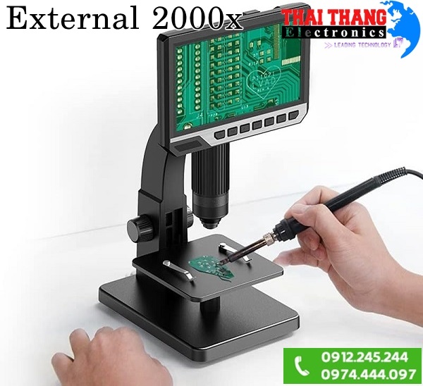 KÍNH HIỂN VI ĐIỆN TỬ EXTERNAL ZOOM 2000X 7INCH