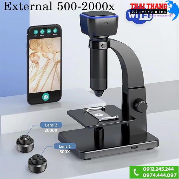 KÍNH HIỂN VI ĐIỆN TỬ KHÔNG DÂY EXTERNAL 500-2000X