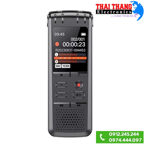 Máy ghi âm kết nối blutooth  TTI KOREA RC2500BT – Siêu nhạy, Dung lượng 32GB,lữu trữ 2.350 giờ