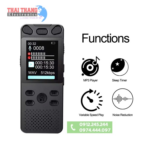 Máy Ghi Âm Pin Lâu 5 ngày TTI KOREA RC1250