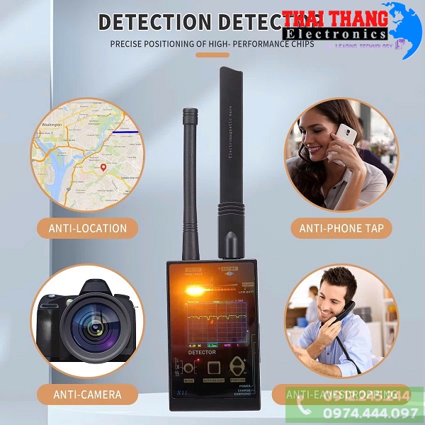 THIẾT BỊ PHÁT HIỆN NGHE TRỘM, CAMERA QUAY LÉN, ĐIỆN THOẠI, ĐỊNH VỊ GPS CHẤT LƯỢNG CAO TTI KOREA PH 4900