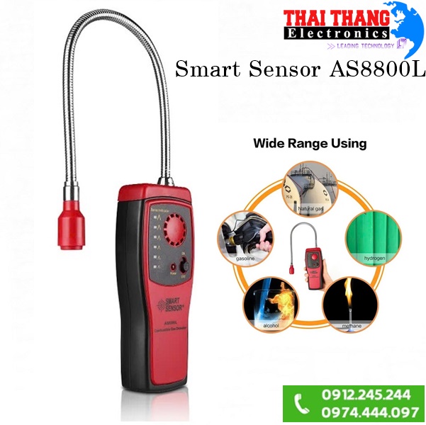MÁY PHÁT HIỆN RÒ RỈ KHÍ GAS SMARTSENSOR AS8800L