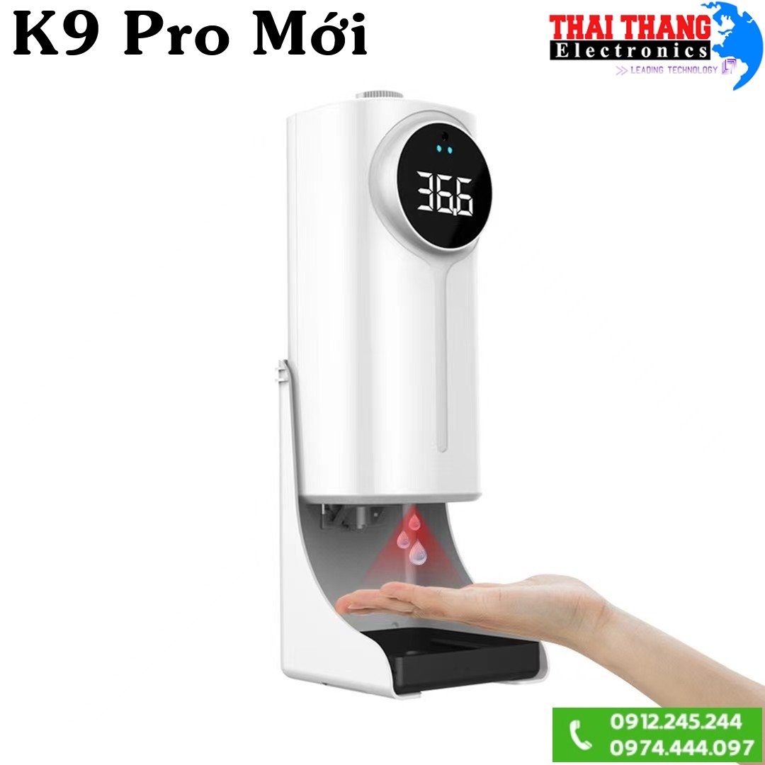 Máy tự động đo nhiệt độ và xịt khuẩn K9 Pro Dual
