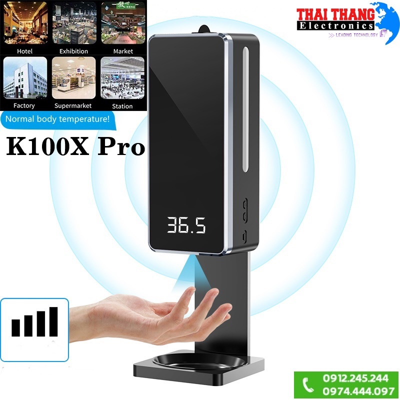 Máy Đo Thân Nhiệt Và Xịt Khuẩn K100X Pro