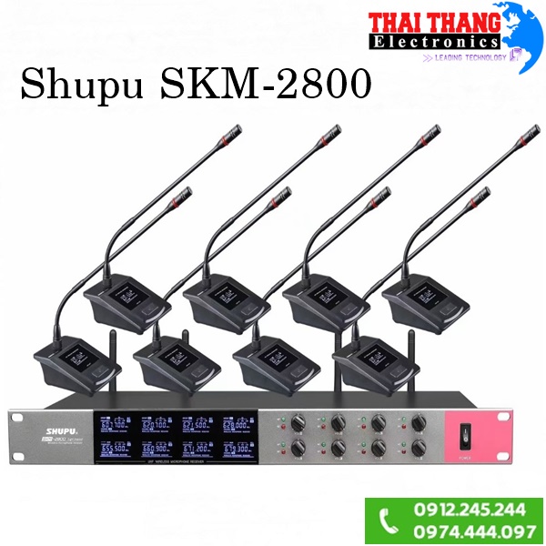 Bộ micro hội nghị không dây 8 Mic Shupu SKM2800