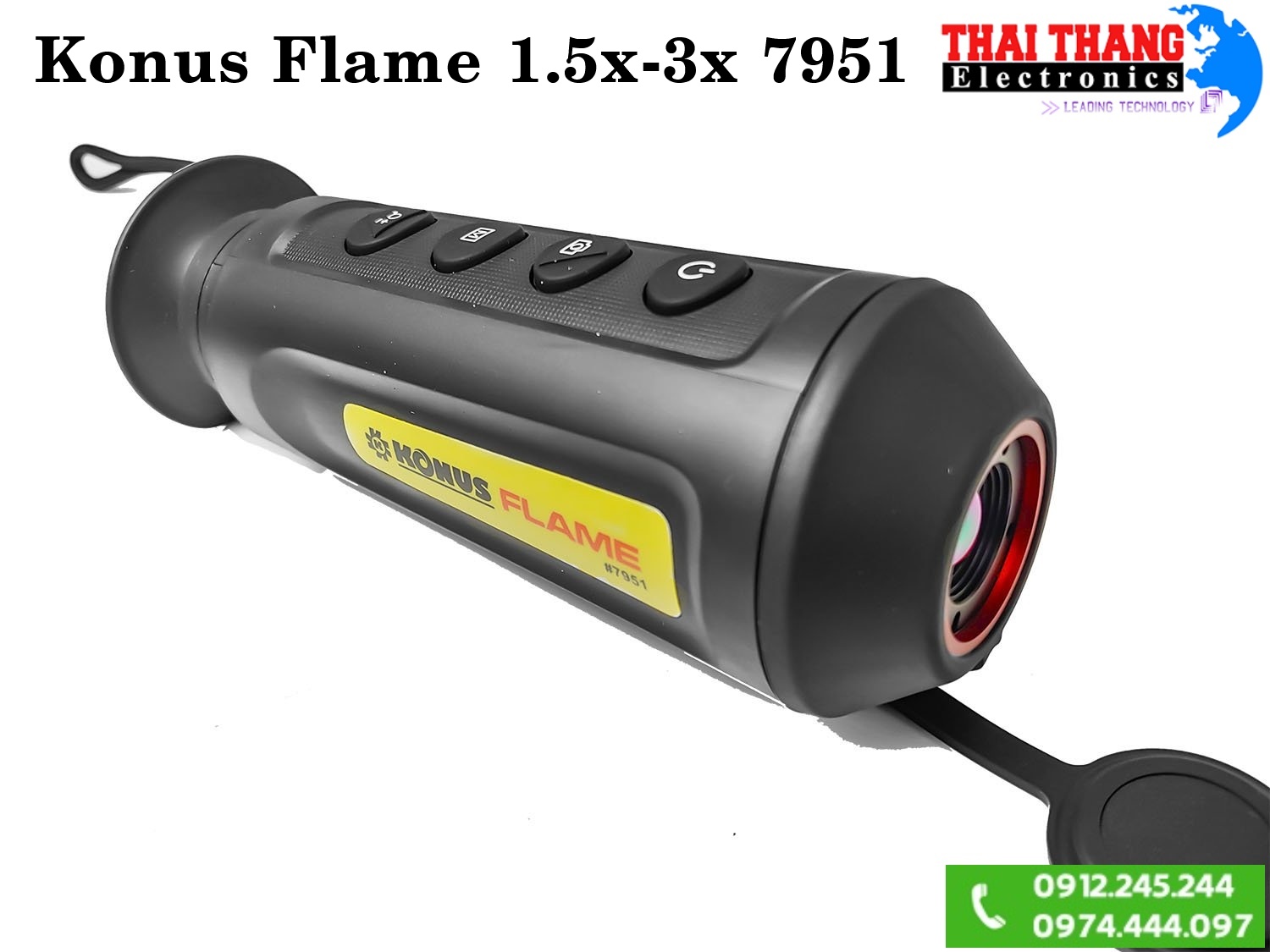 Ống nhòm nhiệt konus flame 1.5x-3x 7951