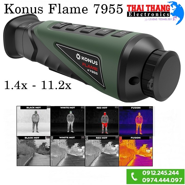 Ống nhòm nhiệt KONUS FLAME 1.4x – 11.2x 7955
