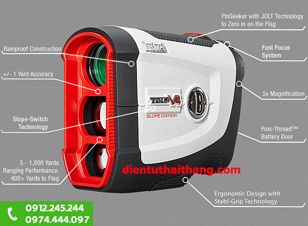 Ống nhòm đo khoảng cách golf Bushnell Tour V4 Shift