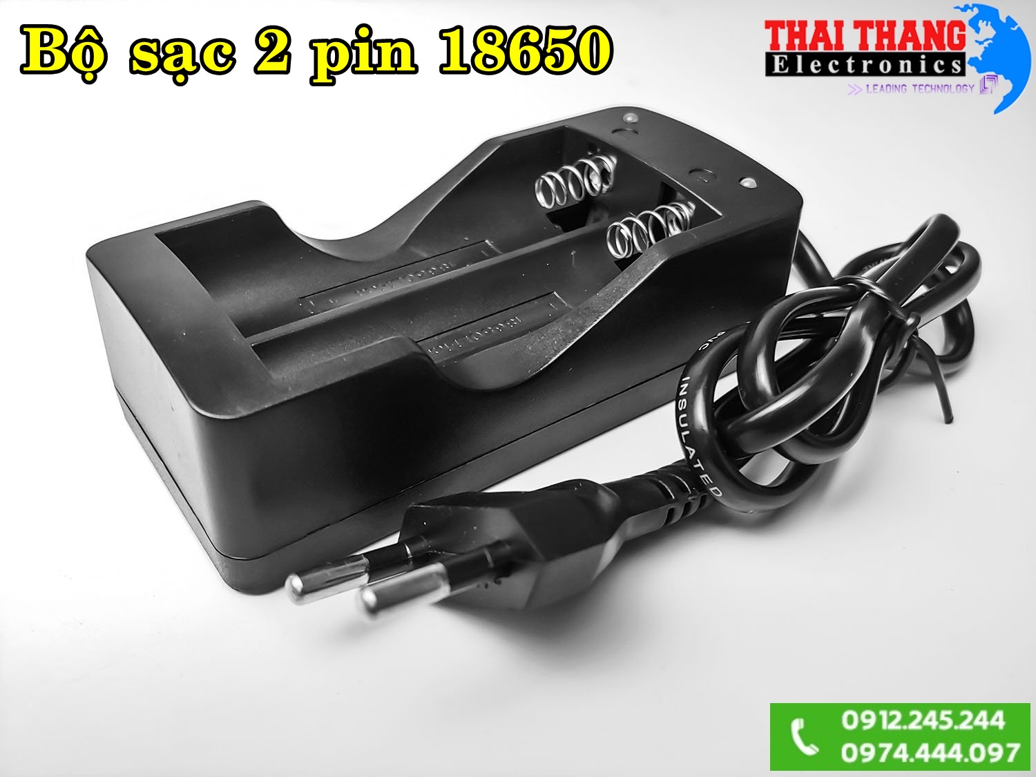 Bộ sạc nhanh 2 pin 18650 siêu bền