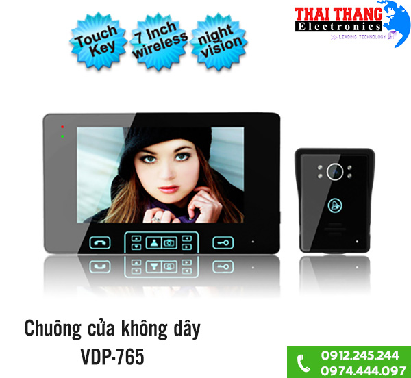 Chuông cửa không dây có màn hình VDP-765