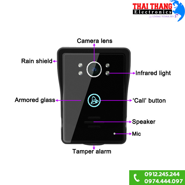 Chuông cửa không dây có màn hình VDP-765