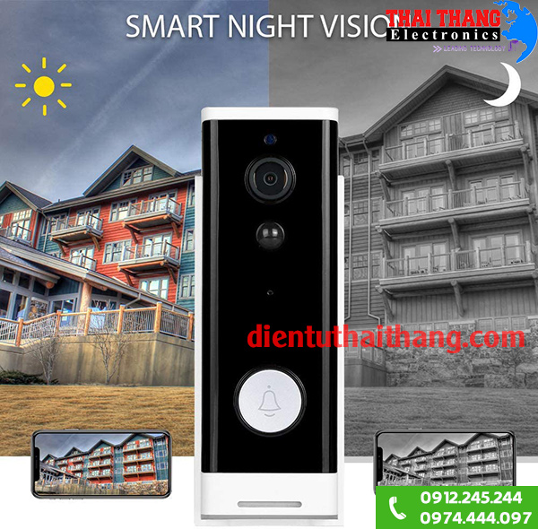 Chuông cửa thông minh tích hợp camera V150 USA