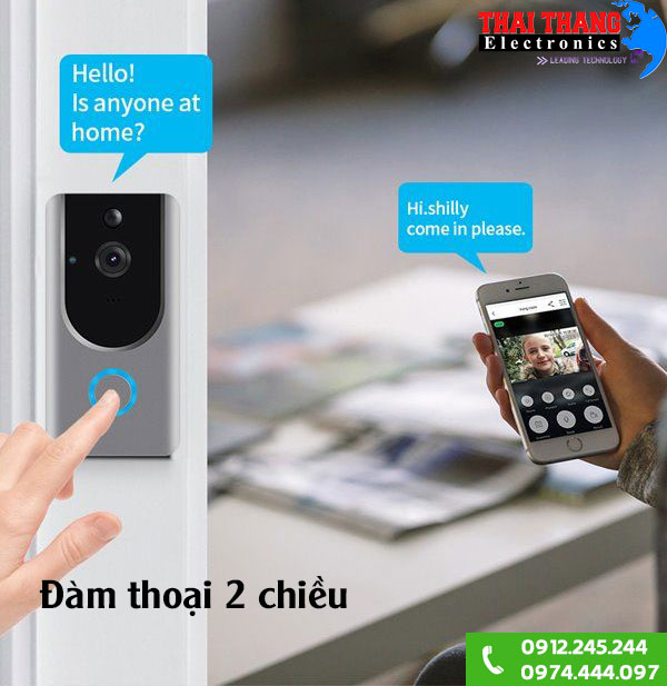 Chuông cửa thông minh tích hợp camera không dây CCTMV7