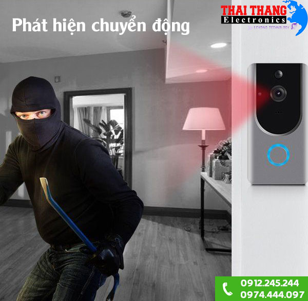Chuông cửa thông minh tích hợp camera không dây CCTMV7