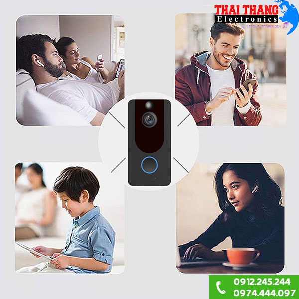 Chuông cửa thông minh tích hợp camera không dây CCTMV7