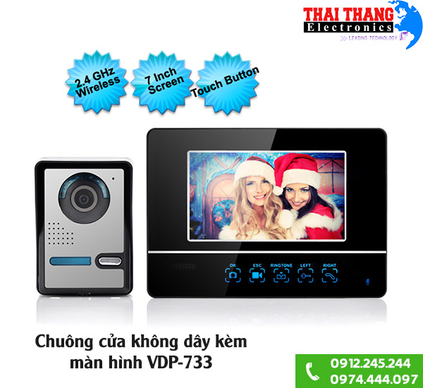 Chuông cửa không dây kèm màn hình VDP-300