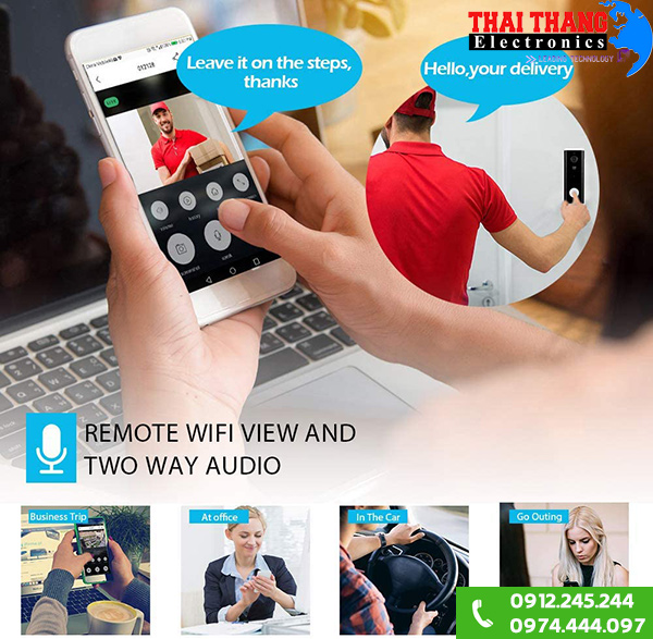 Chuông cửa thông minh tích hợp camera V150 USA