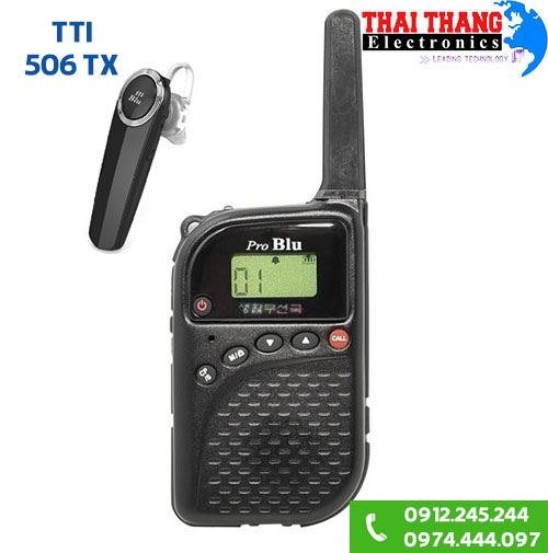 Máy bộ đàm Hàn Quốc TTI PRM-507BT kèm tai nghe Bluetooth