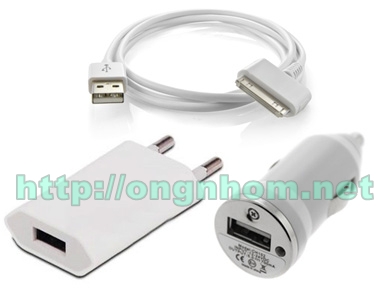 Bộ sạc Iphone dẹt + sạc Iphone trên ô tô
