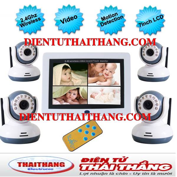 CAMERA KHÔNG DÂY CÓ MÀN HÌNH 7INCH LƯU TRỰC TIẾP