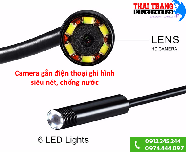 Camera nội soi mini xem trên điện thoại 5m