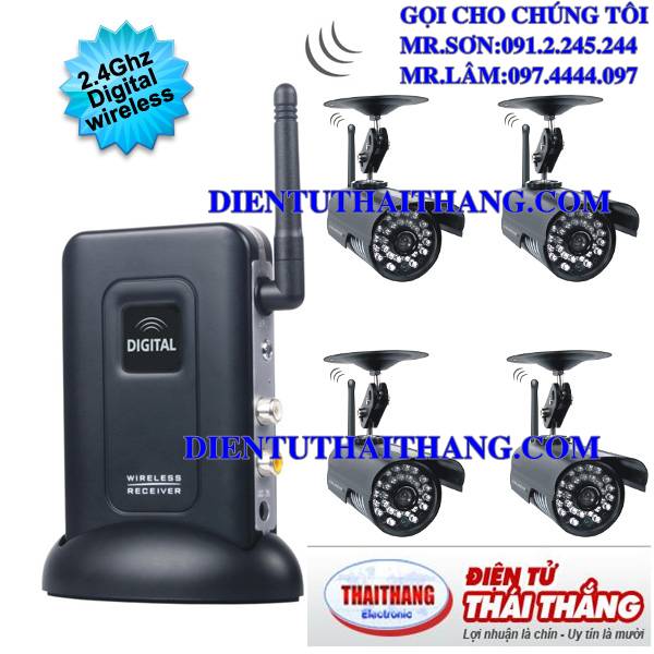 CAMERA WIRELESS KHÔNG DÂY 4 MẮT QUAY ĐÊM
